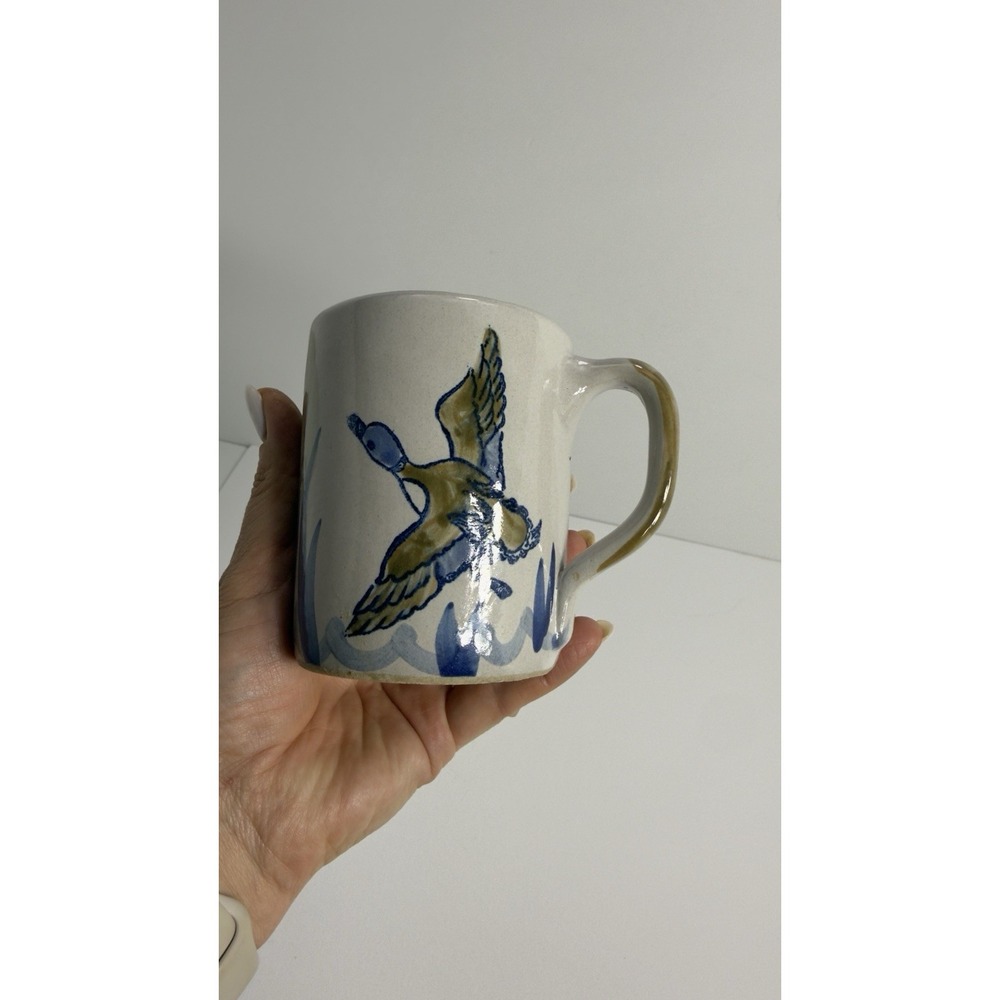 Louisville Stoneware Mug Flying Ducks Cattails Kentucky Coffee Mug EUC